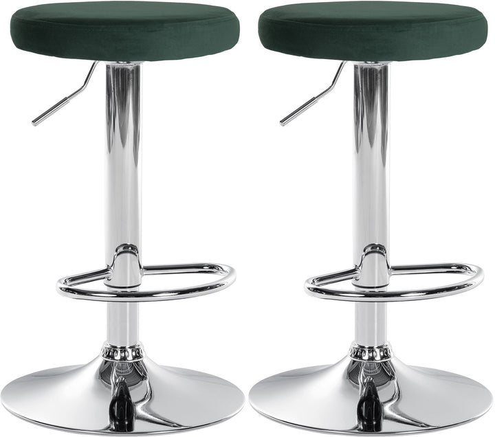 Set da 2 Sgabelli da Bar 109 Velluto Verde