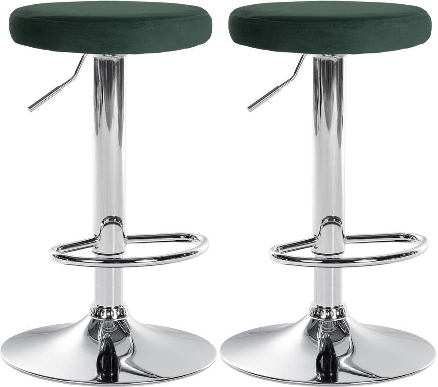 Set da 2 Sgabelli da Bar 109 Velluto Verde
