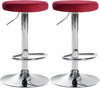 Set da 2 Sgabelli da Bar 109 Velluto Rosso