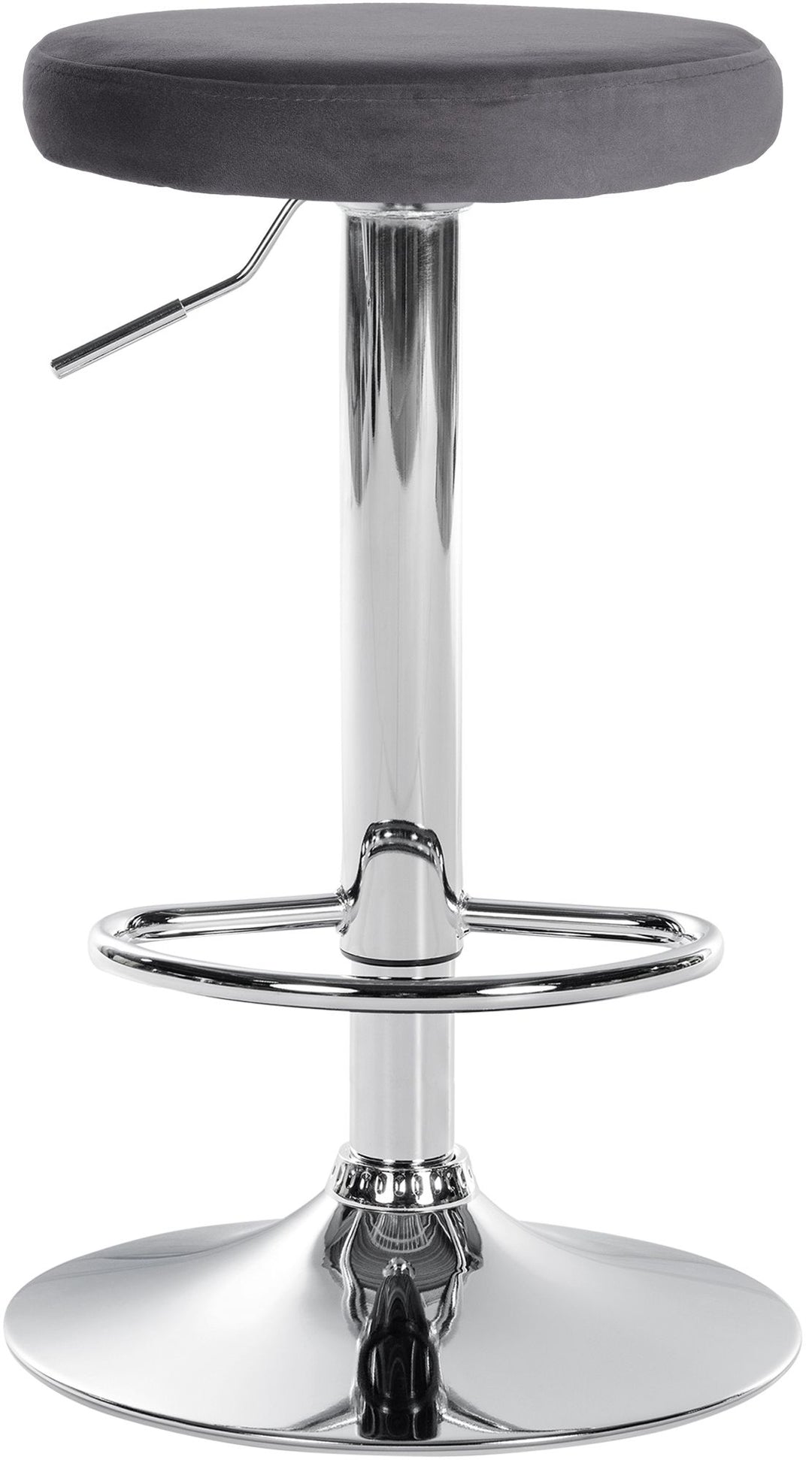 Set da 2 Sgabelli da Bar 109 Velluto Grigio scuro - immagine 3