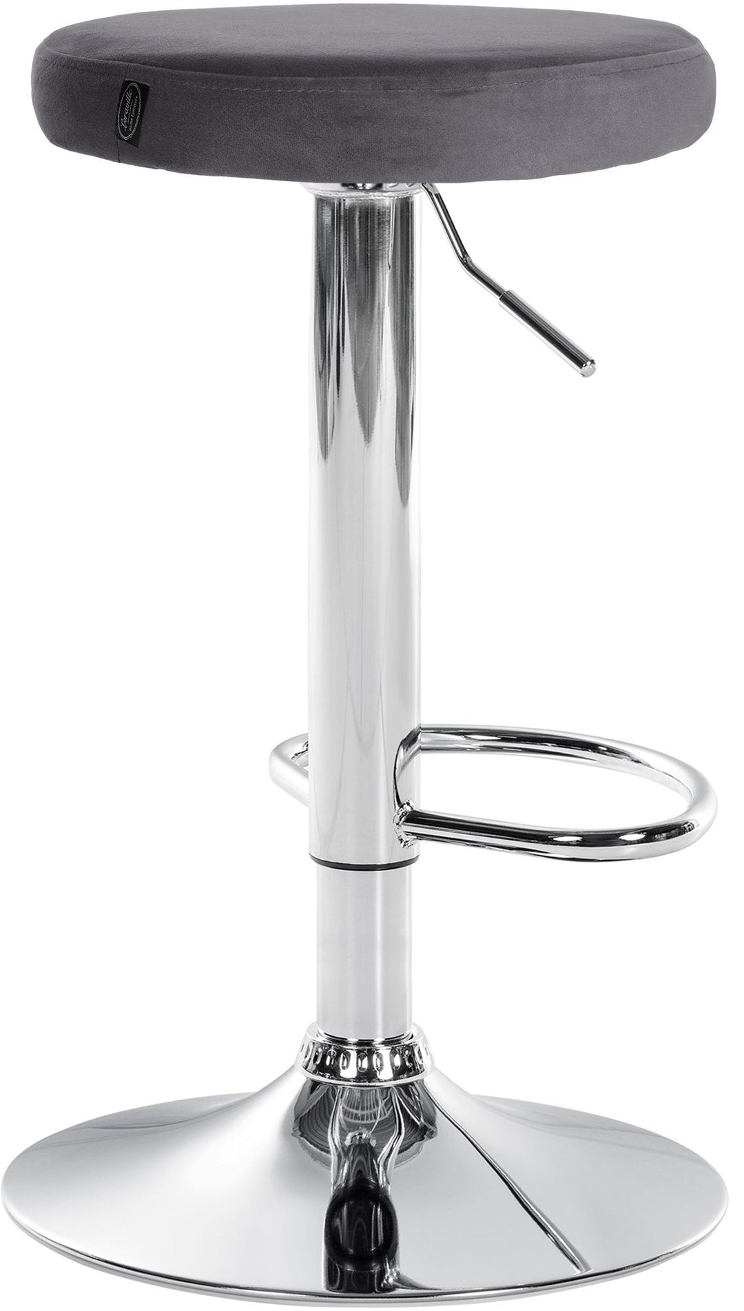 Set da 2 Sgabelli da Bar 109 Velluto Grigio scuro - immagine 5