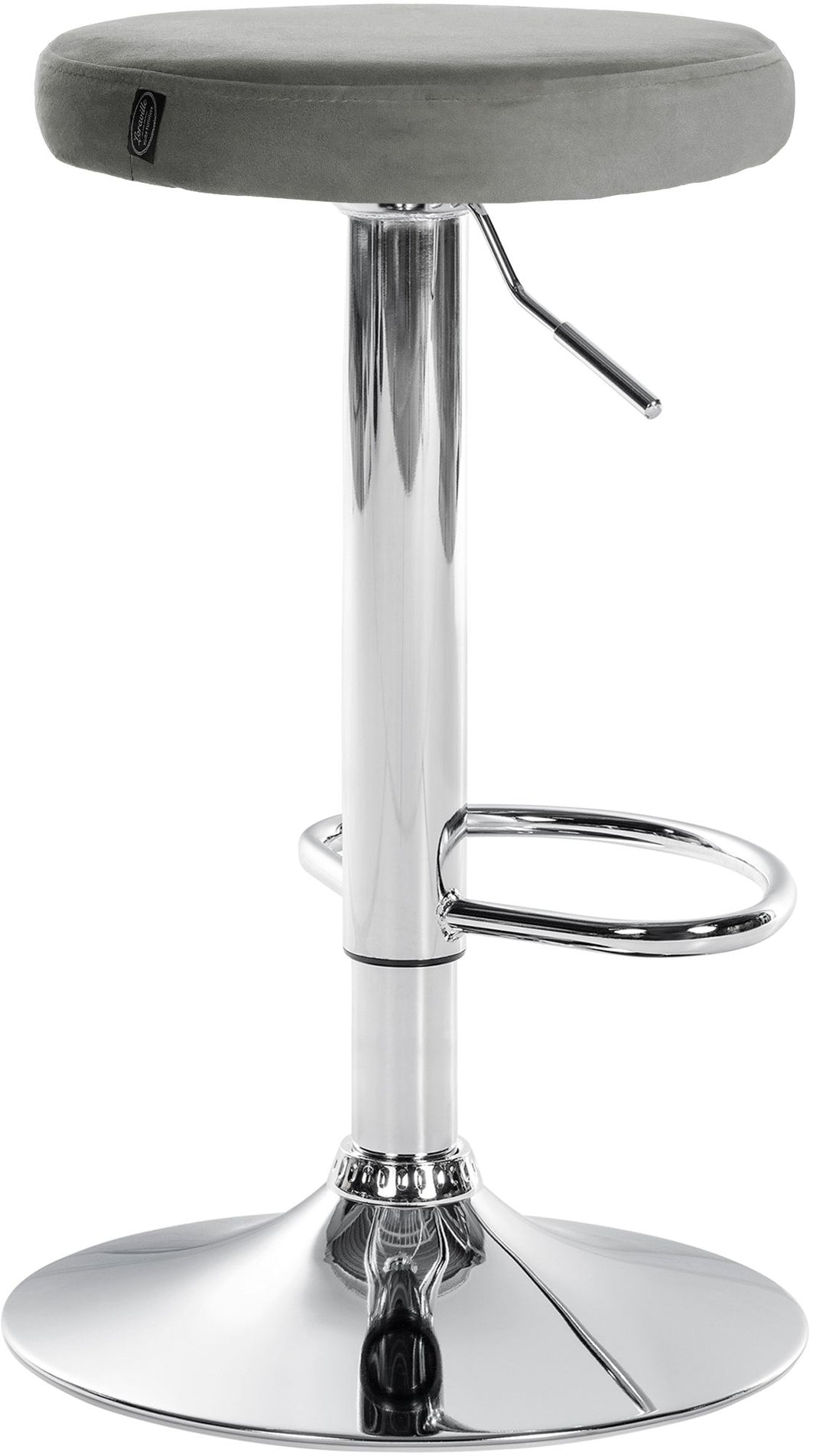 Set da 2 Sgabelli da Bar 109 Velluto Grigio - immagine 5