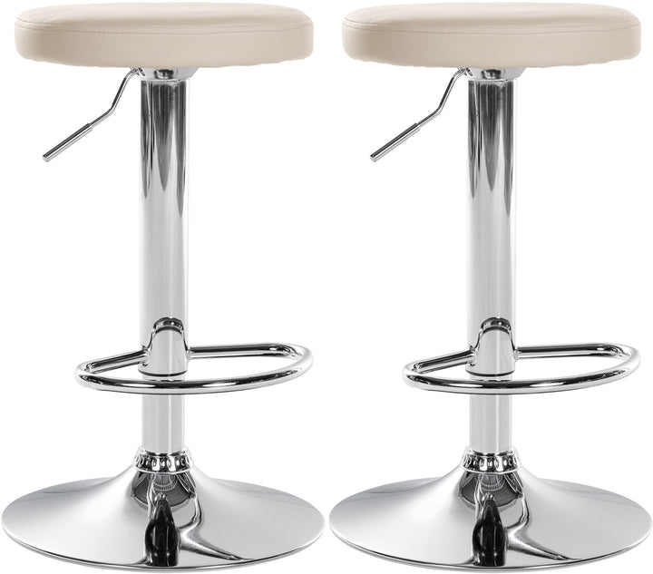 Set da 2 Sgabelli da Bar 109 Ecopelle Crema