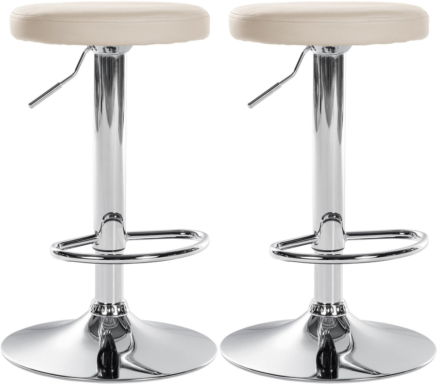 Set da 2 Sgabelli da Bar 109 Ecopelle Crema