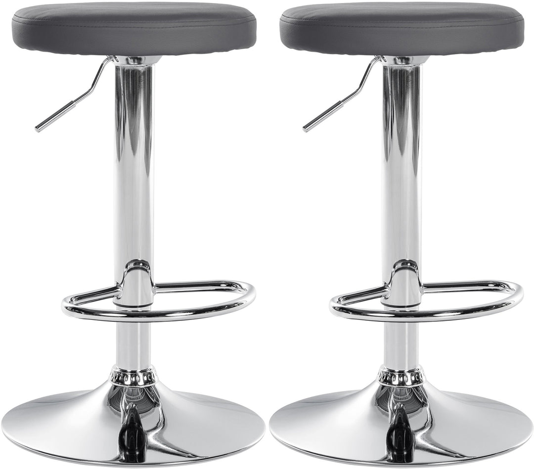 Set da 2 Sgabelli da Bar 109 Ecopelle Grigio