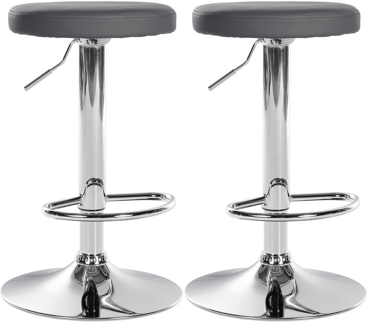 Set da 2 Sgabelli da Bar 109 Ecopelle Grigio