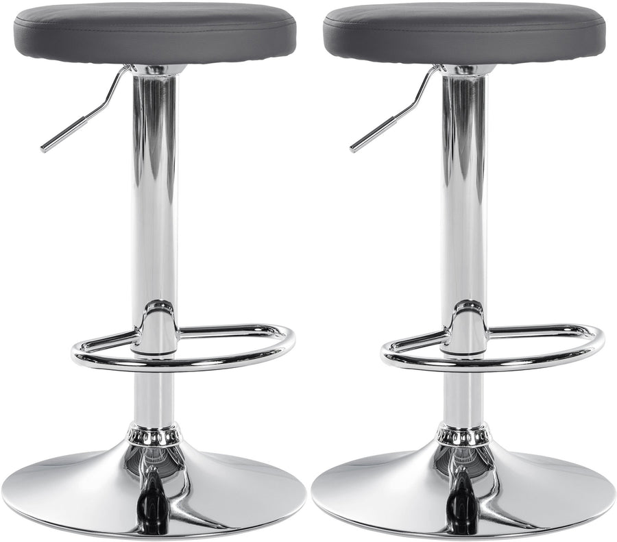 Set da 2 Sgabelli da Bar 109 Ecopelle Grigio