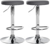 Set da 2 Sgabelli da Bar 109 Ecopelle Grigio