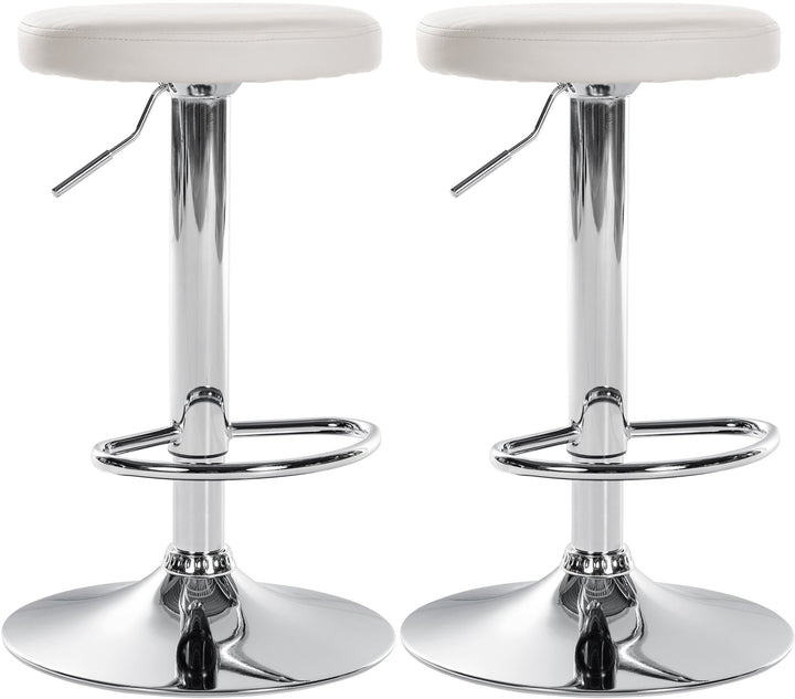 Set da 2 Sgabelli da Bar 109 Ecopelle Bianco