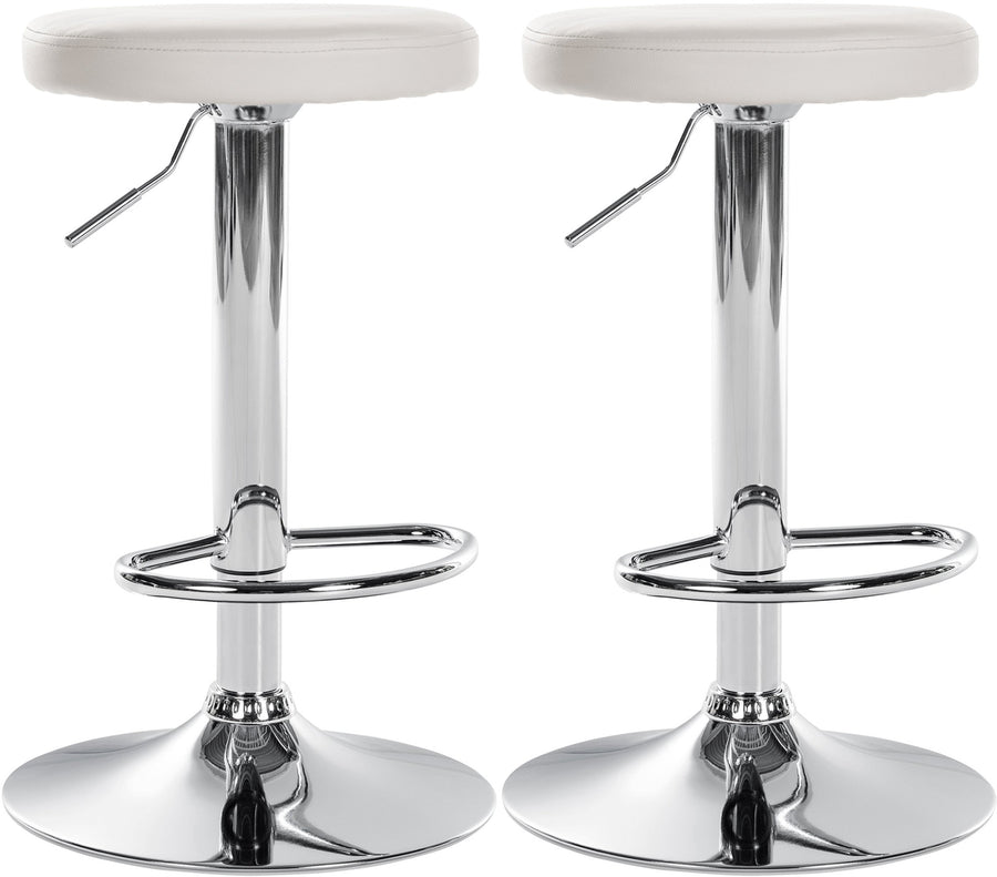 Set da 2 Sgabelli da Bar 109 Ecopelle Bianco