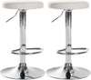 Set da 2 Sgabelli da Bar 109 Ecopelle Bianco