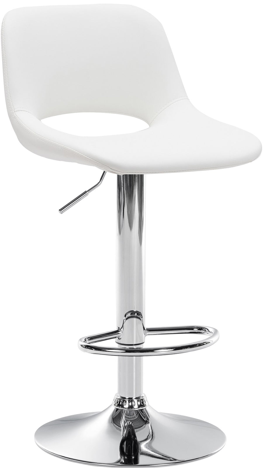 Sgabello da Bar 106 Ecopelle Bianco