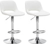 Set da 2 Sgabelli da Bar 106 Ecopelle Bianco