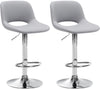 Set da 2 Sgabelli da Bar 106 Ecopelle Grigio