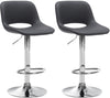 Set da 2 Sgabelli da Bar 106 Ecopelle Nero