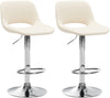 Set da 2 Sgabelli da Bar 106 Ecopelle Crema