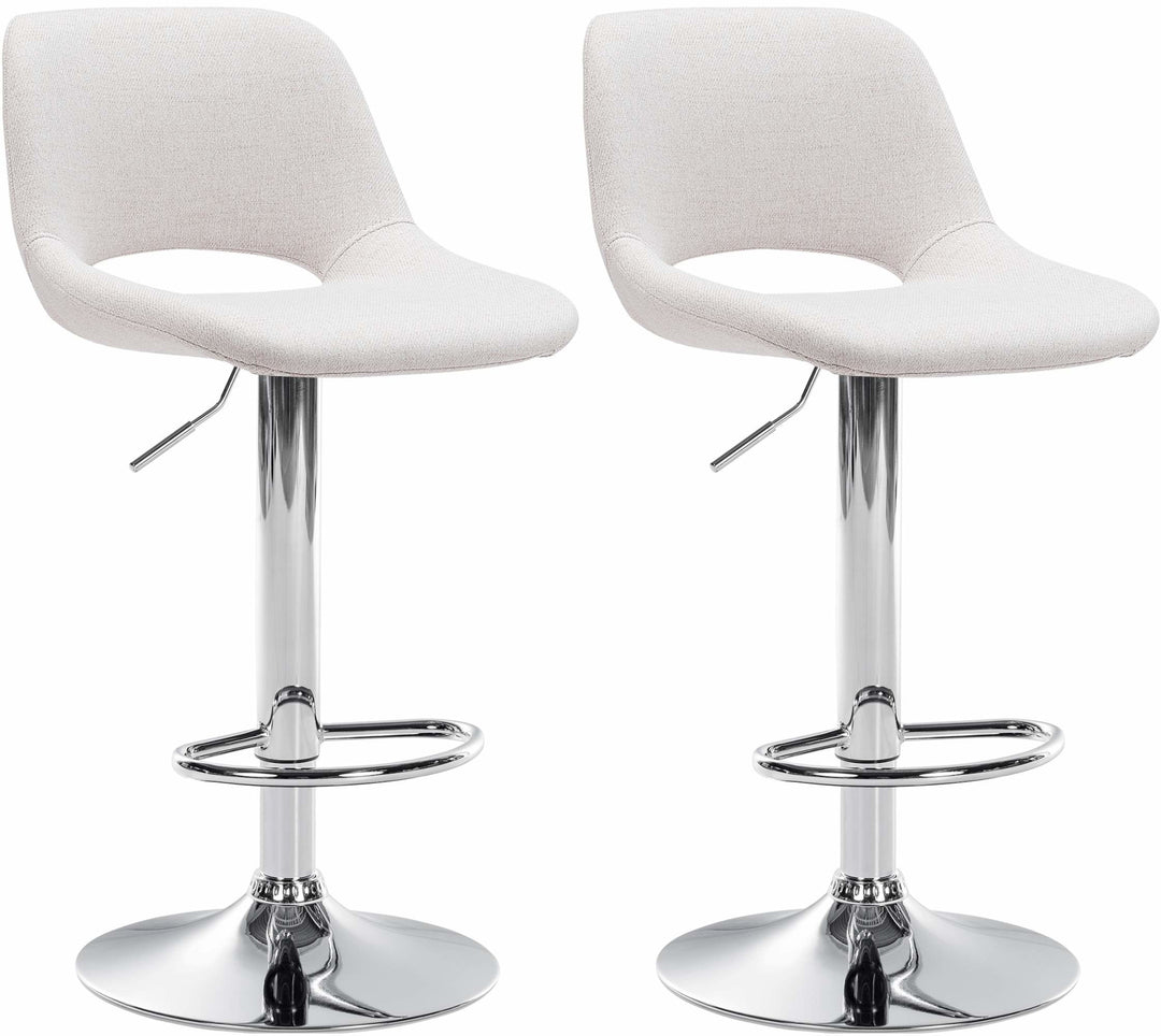 Set da 2 Sgabelli da Bar 106 Tessuto Crema