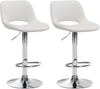 Set da 2 Sgabelli da Bar 106 Velluto Crema