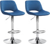 Set da 2 Sgabelli da Bar 106 Velluto Blu
