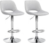 Set da 2 Sgabelli da Bar 106 Velluto Grigio chiaro
