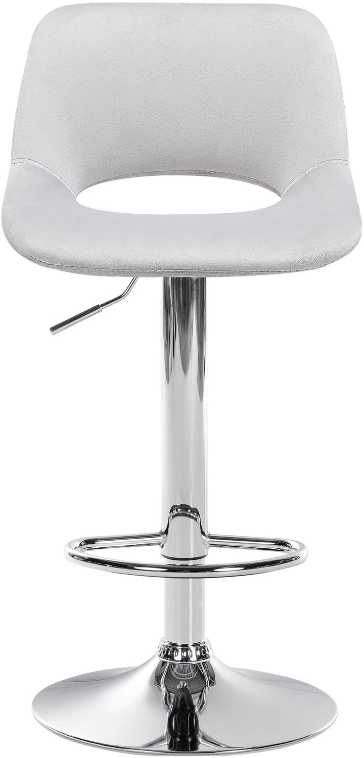 Set da 2 Sgabelli da Bar 106 Velluto Grigio chiaro - immagine 5