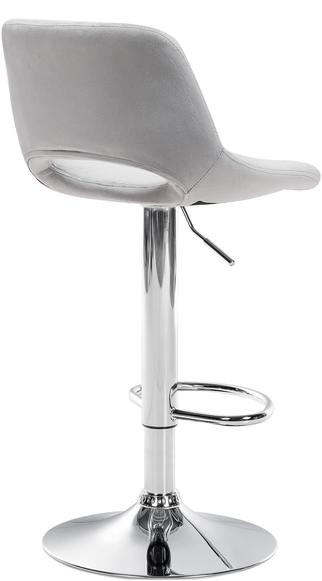 Set da 2 Sgabelli da Bar 106 Velluto Grigio chiaro - immagine 3