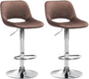 Set da 2 Sgabelli da Bar 106 Velluto Marrone