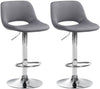 Set da 2 Sgabelli da Bar 106 Velluto Grigio scuro